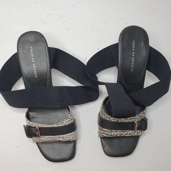 Tiger of Sweden Chunky Heel Ankle Elastic Strap Sandal Size 38 - Picture 4 of 9